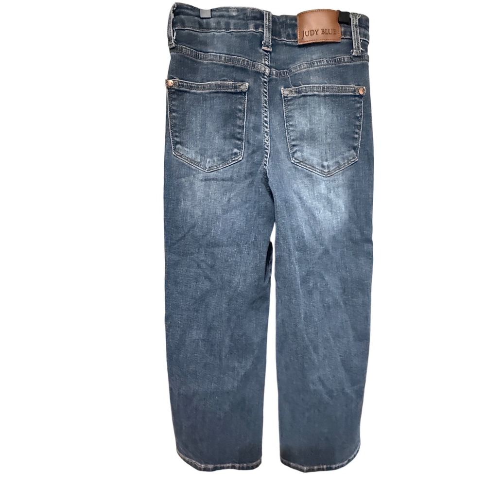 Judy Blue Wide Crop Jeans High Rise Stretch 0/24 Dark Blue Excellent JB88876 DK - Picture 3 of 5